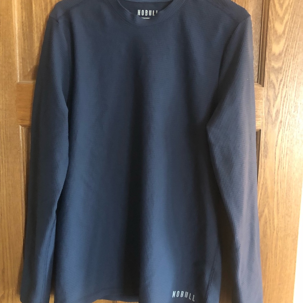 NOBULL Men's Quilted Navy Long Sleeve Shirt